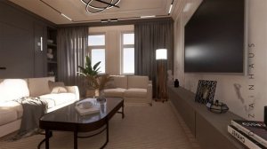 Интерьерный дизайн Прихожая и гостиная