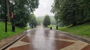 Москва. Попали под дождь в Царицыно. Промокли. Сильный ливень. Дождь. 24 июля 2025