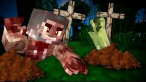 МЕРТВЕЦЫ ЛЕЗУТ ИЗ МОГИЛ. ДЕНЬ12- ЗОМБИ АПОКАЛИПСИС МАЙНКРАФТ