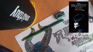 How to color cover the Game Maleficent Free Fall | Colored Pencils