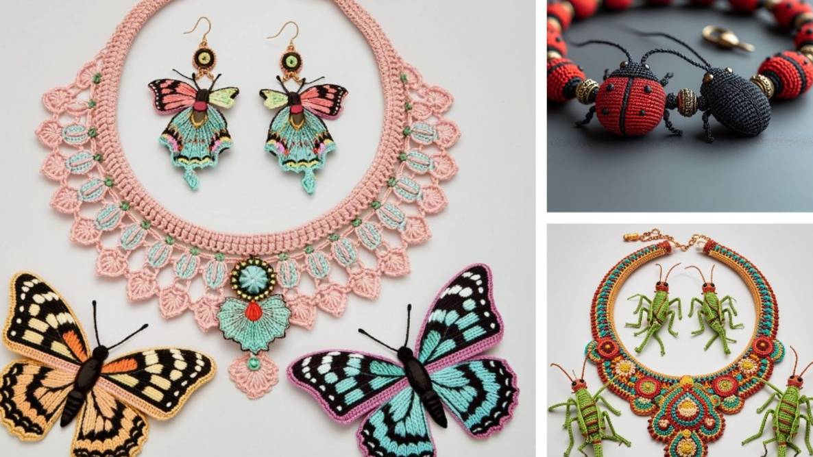МИКС украшений на тему "НАСЕКОМЫЕ". ВЯЗАНИЕ от AI. Подборка №3. смотреть онлайн