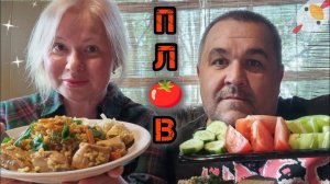 Утро, плов, обжор, казан - на огне вкус ураган