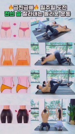 레전드 핫한 전신 살 잘라내는 운동 #뱃살운동 #오운완