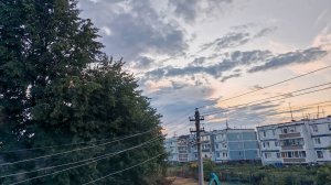 Закат в деревне, уютная деревенская атмосфера