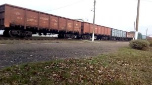 ТЕ33АС 2010 с поездом №9509 по ст. Белая Криница