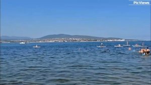 Геленджик пляж Сады морей, пляж Метрополь сегодня 24 июля 2025. Море и погода в Геленджике сейчас