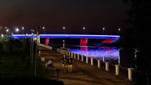 Динамическая подсветка Ягорбского моста