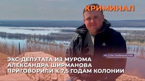 Экс-депутата из Мурома Александра Ширманова приговорили к 7,5 годам колонии