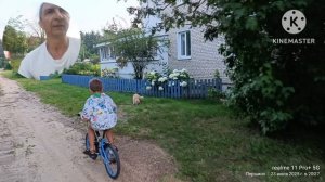 Вечерние покатушки с Ванюшкой на великах по Першино, июль 2025