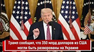Трамп сообщил, что 350 млрд долларов из США могли быть разворованы на Украине