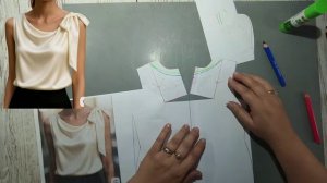 Моделирование. Красивая блуза. Выкройка № 1772.