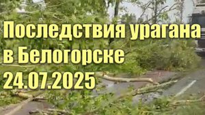 Последствия урагана в Белогорске 24.07.2025