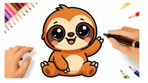 КАК РИСОВАТЬ КАВАИЙНОГО ЛЕНИВЦА 🦥💓