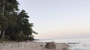 Закат на Финском заливе .