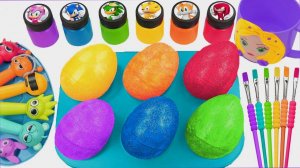 Мультики для детей. Мультики про яркие разноцветные мячики. Делаем яйца в разноцветных конфетах.