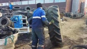 Станок по переработке шин. Утилизация шин.