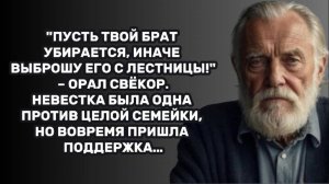 ИСТОРИИ ИЗ ЖИЗНИ: "ПУСТЬ ТВОЙ БРАТ УБИРАЕТСЯ, ИНАЧЕ ВЫБРОШУ ЕГО С ЛЕСТНИЦЫ!" – ОРАЛ СВЁКОР. НЕВЕСТКА