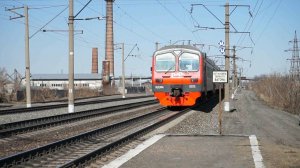 Электропоезд ЭД9М-0232. Покатушки от Алтайской площадки до Депо+отправление.