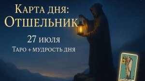 🎴 Карта Таро дня 27 июля 2025 — Отшельник | Что несёт этот день? Советы и предсказание