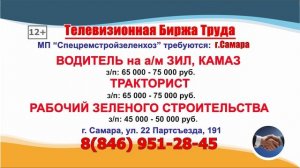 24.07.25г. в 21.00 на телеканале ГУБЕРНИЯ Телевизионная Биржа Труда в Самаре и области