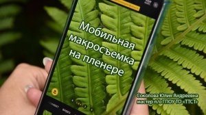 Мобильная макросъемка на пленере