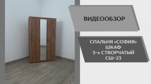 Видео обзор. Спальня София. Шкаф 3-х створчатый СШ-23.