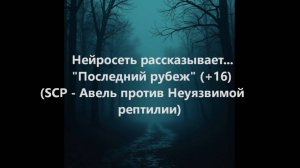 Нейросеть рассказывает... "Последний рубеж" (+16) (SCP - Авель против Неуязвимой рептилии)