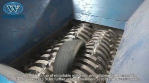 Двухвальный шредер для измельчения автомобильных шин