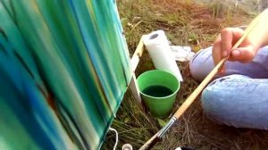 Роспись по ткани, батик, природа в красках лета (картина за 5 минут)