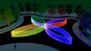 Проект танцующего фонтана в форме цветка | 3D-анимация и видеосимуляция проекта музыкального фонтана