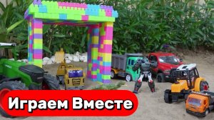МУЛЬТИКИ ПРО МАШИНКИ И РОБОТОВ ДЛЯ ДЕТЕЙ 🚗 ИГРАЕМ В ИГРУШЕЧНЫЕ ГРУЗОВИКИ И ВОЛШЕБНЫЕ ВРАТА