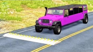 Аварии на скоростной трассе с шипами #20 – BeamNG Drive