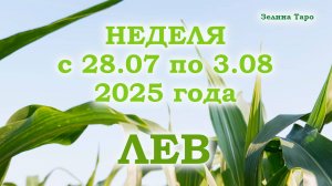 ЛЕВ | ТАРО прогноз на неделю с 28 июля по 3 августа 2025 года