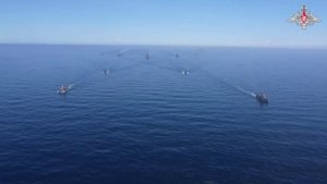 Кадры проведения оперативного учения ВМФ «Июльский шторм»