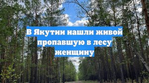 В Якутии нашли живой пропавшую в лесу женщину