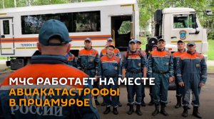 Полевой лагерь МЧС России разбит на месте авиакатастрофы в Приамурье