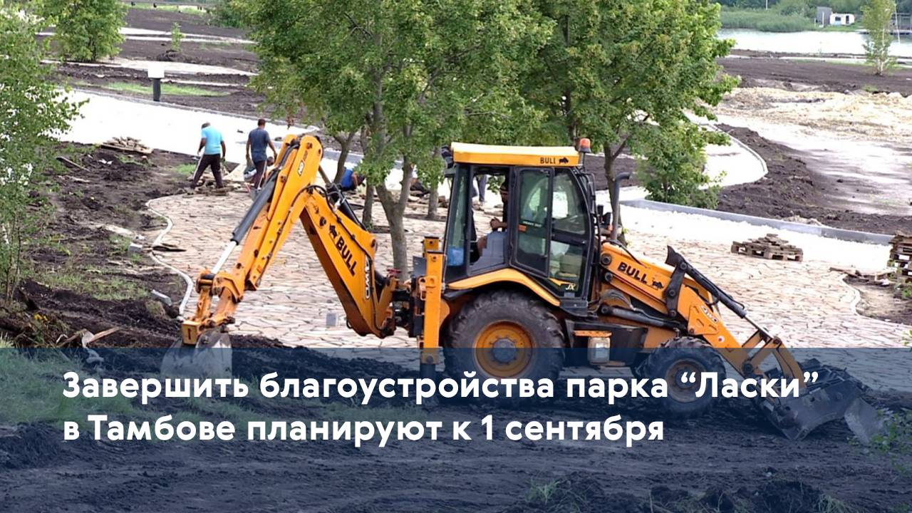 Завершить благоустройства парка "Ласки" в Тамбове планируют к 1 сентября