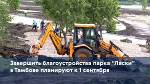 Завершить благоустройства парка "Ласки" в Тамбове планируют к 1 сентября