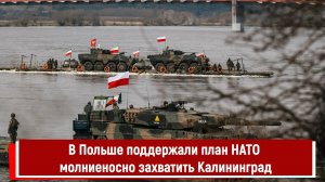 В Польше поддержали план НАТО молниеносно захватить Калининград