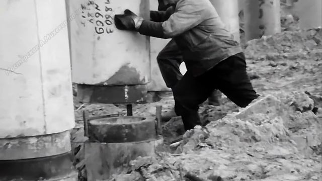 1984 год. Тюмень. Строительство моста через Туру в районе Воронино