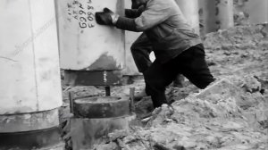 1984 год. Тюмень. Строительство моста через Туру в районе Воронино