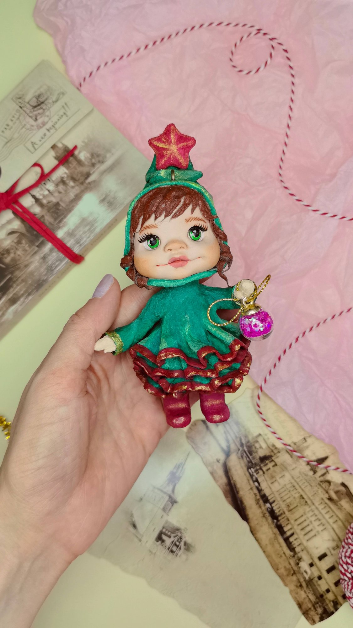 Как из ваты сделать елочную игрушку? смотреть онлайн