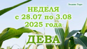 ДЕВА | ТАРО прогноз на неделю с 28 июля по 3 августа 2025 года