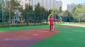 Разминка с 5-ти метровой лентой Дракона на верёвке (7)