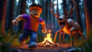 Я почти прожил 99+ ночей ОДИН в диком лесу в РОБЛОКС