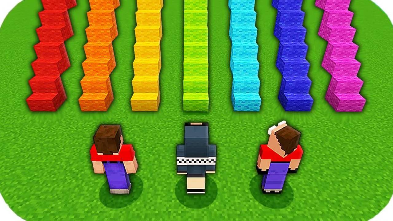 2 НУБА И ДЕВУШКА ПРО НАШЛИ СТРАННЫЕ ЛЕСТНИЦЫ В МАЙНКРАФТ смотреть онлайн