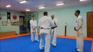 Разбор ухода от прямого удара в туловище