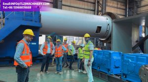 Редуктор Flender, мотор-трансмиссия Siemens, вращающаяся печь для обжига цементного клинкера, заводс