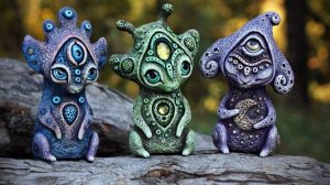 Зябры - Авторские фантастические космические существа. Zyabra art by Maryana Kolylova.