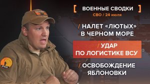 Налет «Лютых» в Черном море
Удар по логистике ВСУ 
Освобождение Яблоновки
